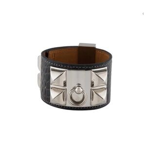Hermes Collier de chien alligator bracelet